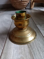 Súlyozott régi réz gyertyatartó/mécsestartó (10y12,5 cm)
