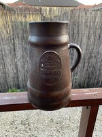 Nagyméretű Pilsener sörös korsó. 40 cm