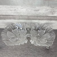 Kristály dupla kínáló tál