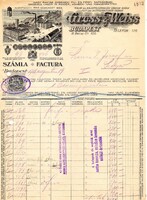 Régi számla: Budapest, Gross és Weiss, kalap.