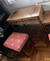 Neobarokk intarziás íróasztal