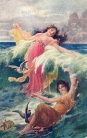 Képeslap: Hans Zatzka. nők.