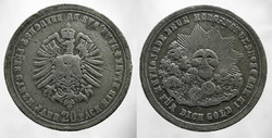Porosz szerencse érem / zseton 1870 körül