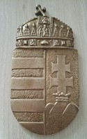 Magyarország réz címer nagyméretű  23 , 5 cm x 11 , 6 cm