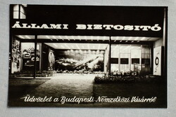 BNV  - Állami Biztosító standja -  retro fotó képeslap