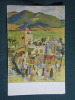 Képeslap,Udvary Dező,Passiójátékok Mikófalván,  -Jeruzsálemi élet-  ,1922-