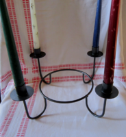 Fém   adventi  karácsonyi gyertyatartó