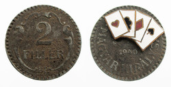2 fillér 1940 BÚEK / szerencse zseton