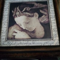 Sid Dickens " Serene Grace" vintage kép nyomat, fa keretben