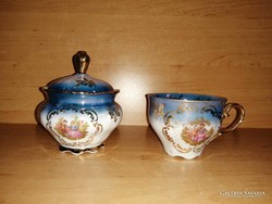 Jelenetes Seltmann Weiden Bavaria porcelán cukortartó csészével (18/K)