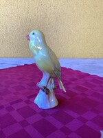 Herendi porcelán kézi festésű madár figura 14 cm.