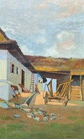 Mihalovits Miklós (1888-1960): Udvarbelső, 1920 (olaj, vászon)