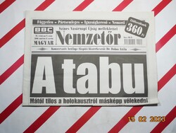 Retro régi újság - Nemzetőr - Konzervatív hetilap - 2010. március 3. - Születésnapra ajándék.