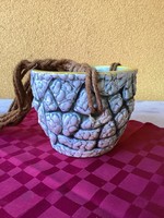 Retro KIRÁLY kerámia kaspó 15x12 cm.