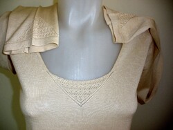 Selyem - pamut pulóver, krém