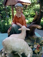 CAPODI MONTE LÁNY BÁRÁNYOKKAL,FA TALPAZATON