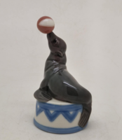 Lladro porcelán figura cirkuszi fóka 5392 9cm