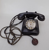 Retró bakelit,tárcsás ,Magyar Királyi Posta telefon 1930 évek