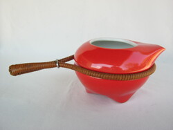 Zsolnay retro porcelán Várdeák Ildikó kávé kiöntő