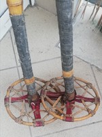 VIDEÓ! VINTAGE RÉGI RETRO BAMBUSZ SÍFUTÓ BOTOK, háború előttiek.