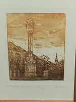 Szombathely jelzett rézkarc 50/200 sorszámmal