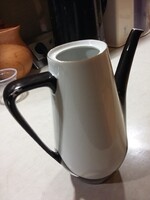 Hollóházi kávé kiöntő kanna kancsó füllel porcelán