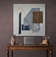 Andrea Elek - ELEMENTS - absztrakt festmény - 110x110 cm