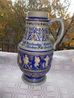 Nagy méretű német  Kőedény kancsó 31 cm