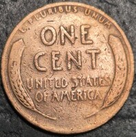 Amerikai Egyesült Államok 1 cent,  ﻿Kalászos penny, Lincoln 1945.