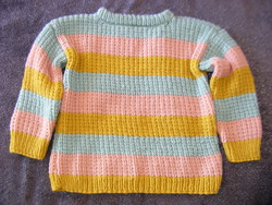 Vintage style boy, unisex, girl knitted sweater new. Craftsman