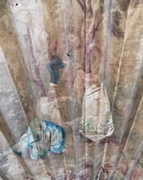 Antik legyező, cca. 1770. Festett rokokó jelenettel, eredeti állapotban!