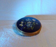 Vintage sárgaréz tükrös púdertartó