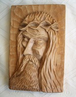 Wood Carved Christ Icon