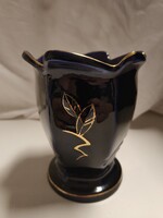 Royal Dux kobalt kék váza - 14 cm