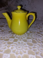 Zsolnay régi citromsárga porcelán kávés kanna, kiöntő, kancsó