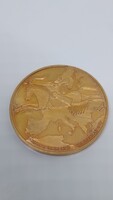 A Honfoglalás emlékére 896-1996 emlékérem aranyozott bronz (42mm)