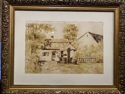 Z. ZALÁN ENDRE GYÖNYÖRŰ AKVARELL!!!  68X53 cm!!