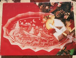 Walther-Glas karácsonyi üvegtálca 45*33 cm dobozban