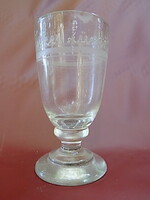 Tenkei fürdő biedermeier emlékpohár (Huta, 1800 évek)