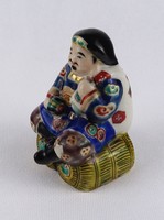 1T311 Régi keleti bölcs porcelán szobor 10 cm