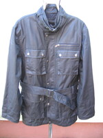 BURTON klasszikus fekete motoros dzseki, kabát L