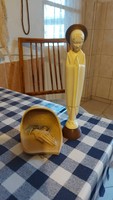 Madonna szobor + szenteltvíz tartó