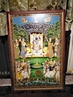 Keleti , hindu  nyomat, indiai, krishna, 67x98 cm