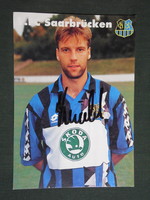Autogram kártya,dedikált ,Peter Knäbel , 1 FC Saarbrücken