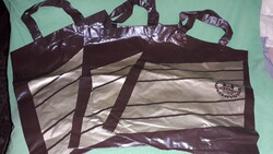 Régi vastag orkánplasztik szalagfüles REKLÁMSZATYOR SZEGEDI KONZERVGYÁR 30x40cm darabra mint képeken