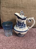 Gzhel porcelán fedeles (tejes)kanna hibátlan állapotban