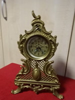 Bronz kandalló óra, magassága 30 cm. Jókai.