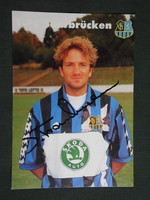 Autogram kártya,dedikált ,Joachim Trautmann , 1 FC Saarbrücken