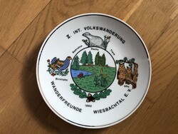 Jelzett porcelán fali dísztányér -   Wiesbachtal