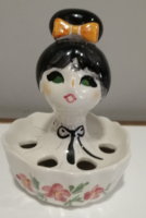 Art-Deco női fejes bust  made in italy olasz porcelán. Alkudható!!